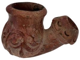 ANCIENT OTTOMAN ISLAMIC GLASS VASE AND TERRACOTTA PIPE