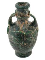 ANCIENT ROMAN GLASS PERFUME BOTTLE WITH HANDLES