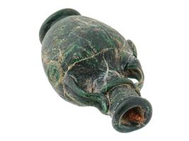 ANCIENT ROMAN GLASS PERFUME BOTTLE WITH HANDLES