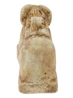 LARGE ANCIENT EGYPTIAN CARVED FAIENCE FIGURINE OF RAM