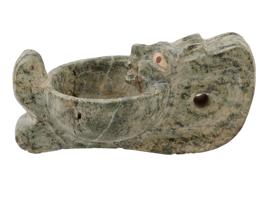 ANCIENT CARVED GRANITE CEREMONIAL BOWL SCULPTURE