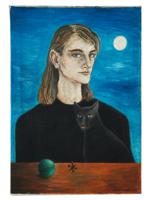 ATTR TO GERTRUDE ABERCROMBIE PORTRAIT OIL PAINTING