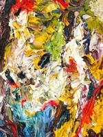 ABSTRACT OIL PAINTING ATTR TO FRANK AUERBACH