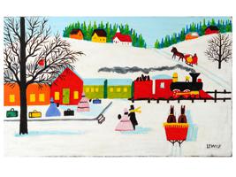 CANADIAN FOLK WINTER OIL PAINTING BY MAUD LEWIS