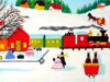 CANADIAN FOLK WINTER OIL PAINTING BY MAUD LEWIS PIC-1