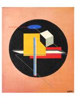 ATTR TO LASZLO MOHOLY NAGY MIXED MEDIA PAINTING