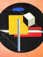 ATTR TO LASZLO MOHOLY NAGY MIXED MEDIA PAINTING