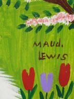 CANADIAN FOLK ART CAT OIL PAINTING BY MAUD LEWIS