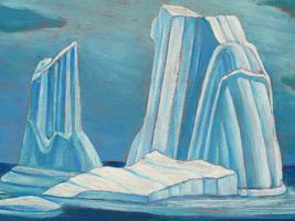 LAWREN STEWART HARRIS CANADIAN ICEBERG OIL PAINTING