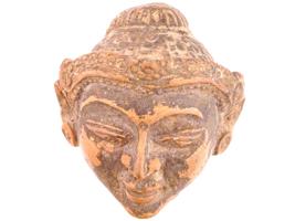 ANCIENT THAI BUDDHIST HAND CRAFTED POTTERY HEAD