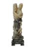 CHINESE CARVED SOAPSTONE FIGURINE OF WOMAN WITH VASE PIC-0