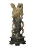 CHINESE CARVED SOAPSTONE FIGURINE OF WOMAN WITH VASE PIC-2