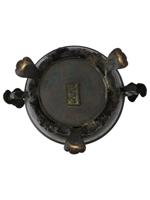 ANTIQUE CHINESE FOOTED BRONZE INCENSE BURNER