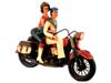 VINTAGE RESIN SCULPTURE MAN AND WOMAN ON A MOTORCYCLE PIC-0