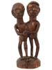 VINTAGE AFRICAN CARVED WOODEN SCULPTURE NUDE FIGURES PIC-1