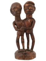 VINTAGE AFRICAN CARVED WOODEN SCULPTURE NUDE FIGURES