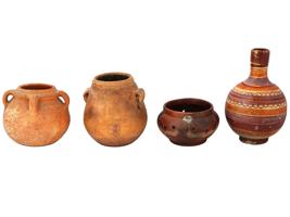 PRE COLUMBIAN TERRACOTTA ARTIFACTS POTS AND A JUG