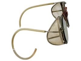 ANTIQUE AMERICAN AVIATOR GOGGLES W GREEN LENSES