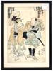 JAPANESE UKIYO E SAMURAI AND DANCER WOODBLOCK PRINT PIC-0