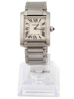 CARTIER TANK FRANCAISE STAINLESS STEEL WRISTWATCH