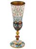 LARGE RUSSIAN SILVER SHADED CLOISONNE ENAMEL GOBLET PIC-0