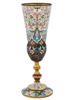 LARGE RUSSIAN SILVER SHADED CLOISONNE ENAMEL GOBLET PIC-3