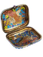 RUSSIAN SILVER PLIQUE A JOUR ENAMEL CIGARETTE CASE