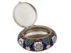 RUSSIAN SILVER CLOISONNE ENAMEL PILL BOX PIC-1