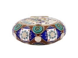 RUSSIAN SILVER CLOISONNE ENAMEL PILL BOX