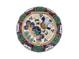 RUSSIAN SILVER CLOISONNE ENAMEL PILL BOX