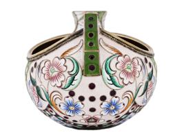 RUSSIAN GILT SILVER CLOISONNE ENAMEL KOVSH