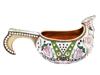 RUSSIAN GILT SILVER CLOISONNE ENAMEL KOVSH PIC-3