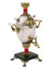 RUSSIAN 88 SILVER JADE ENAMEL SAMOVAR EASTER EGG CASE PIC-1