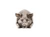 RUSSIAN SILVER PIG FIGURINE WITH RUBY STONE EYES PIC-2