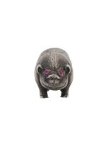 RUSSIAN 84 SILVER PIG FIGURINE WITH RUBY EYES