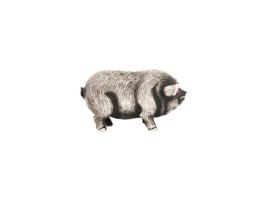 RUSSIAN 84 SILVER PIG FIGURINE WITH RUBY EYES