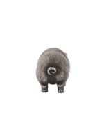 RUSSIAN 84 SILVER PIG FIGURINE WITH RUBY EYES