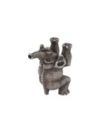 RUSSIAN 84 SILVER ELEPHANT FIGURE WITH RUBY EYES