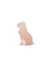 RUSSIAN CARVED ROSE QUARTZ EMERALD BULLDOG FIGURINE PIC-2