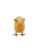 RUSSIAN CARVED AGATE RUBY EYES FIGURINE OF CHICK