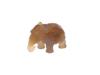 RUSSIAN CARVED HONEY AGATE GOLD RUBY ELEPHANT FIGURINE PIC-1