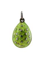 RUSSIAN SILVER ENAMEL EASTER EGG PENDANT WITH STARS