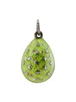 RUSSIAN SILVER ENAMEL EASTER EGG PENDANT WITH STARS