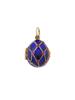 RUSSIAN GILT SILVER ENAMEL RUBY EGG LOCKET PENDANT PIC-0