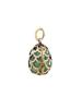 RUSSIAN GILT SILVER NEPHRITE EGG PENDANT PIC-1