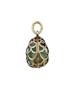 RUSSIAN GILT SILVER NEPHRITE EGG PENDANT PIC-2