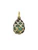 RUSSIAN GILT SILVER NEPHRITE EGG PENDANT PIC-3