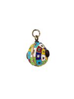 RUSSIAN GILT SILVER ENAMEL GEMSTONE EASTER EGG PENDANT