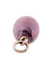 RUSSIAN CARVED RHODONITE EGG PENDANT WITH GOLD MOUNTS PIC-1