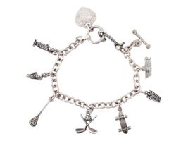 VINTAGE STERLING SILVER CHARM BRACELET